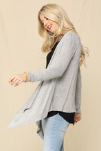 Load image into Gallery viewer, Open Front Knit Cardigan in Grey
