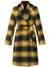 Load image into Gallery viewer, Plaid Tie Waist Long Sleeve Coat (multiple color options)
