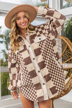 Load image into Gallery viewer, Checkered Button Down Corduroy Shacket
