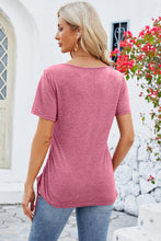 Load image into Gallery viewer, Ruched Square Neck Short Sleeve Top (multiple color options)
