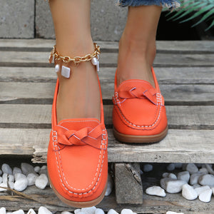 Weave Wedge Heeled Loafers (multiple color options)