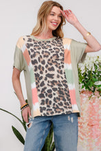Load image into Gallery viewer, Leopard Color Block Top (2 color options)
