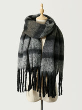 Load image into Gallery viewer, Fringe Color Block Polyester Scarf (multiple color options)
