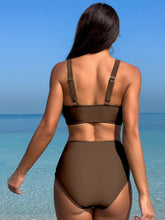 Load image into Gallery viewer, Plunge Wide Strap Two-Piece Swim Set (multiple color options)
