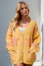 Load image into Gallery viewer, Button Up Star Pattern Cardigan (multiple color options)
