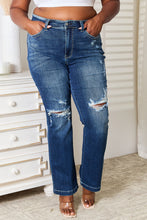 Load image into Gallery viewer, Judy Blue Mid Rise Hand Sand &amp; Destroy Bootcut Jeans
