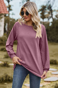 Round Neck Raglan Sleeve Top (multiple color options)