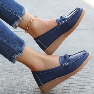 Weave Wedge Heeled Loafers (multiple color options)