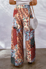 Load image into Gallery viewer, Drawstring Printed Wide Leg Pants (multiple color/print options)
