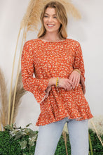 Load image into Gallery viewer, Floral Ruffle Detail Top
