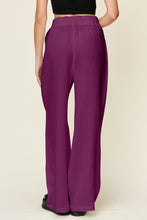 Load image into Gallery viewer, Texture Drawstring Wide Leg Pants (multiple color options)
