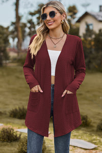 Open Front Long Sleeve Cardigan (multiple color options)