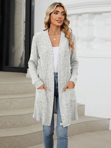 Open Front Long Sleeve Cardigan (multiple color options)