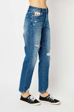 Load image into Gallery viewer, Queen of Hearts Distressed Slim Jeans by Judy Blue
