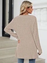 Load image into Gallery viewer, Pocketed Open Front Long Sleeve Cardigan (multiple color options)
