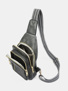 PU Leather Adjustable Strap Crossbody Bag (multiple color options)