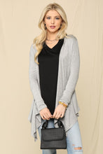 Load image into Gallery viewer, Open Front Knit Cardigan in Grey
