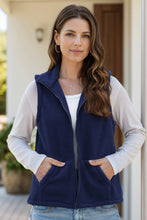 Load image into Gallery viewer, Zip Up Vest Coat with Pockets (multiple color options)
