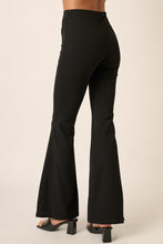 Load image into Gallery viewer, Crepe Knit Elastic Waist Flare Leg Pants
