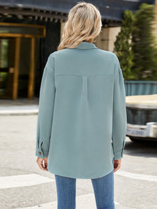 Collared Neck Long Sleeve Shirt (multiple color options)