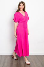Load image into Gallery viewer, Shirred Front Short Sleeve Maxi Dress
