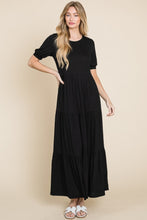 Load image into Gallery viewer, Short Sleeve Tiered Maxi Dress
