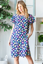 Load image into Gallery viewer, Floral Ruffled Short Sleeve Dress with Pockets
