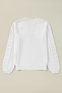 Daisy Notched Long Sleeve Sweater (multiple color options)