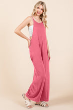 Load image into Gallery viewer, Sleeveless Wide Leg Jumpsuit with Pockets in Pink
