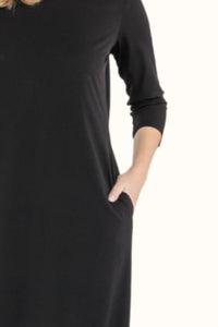 Round Neck Midi Dress (multiple color options)