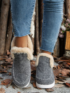 Furry Suede Round Toe Flat Sneakers (multiple color options)