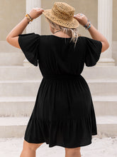 Load image into Gallery viewer, V-Neck Flutter Sleeve Mini Dress
