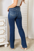 Load image into Gallery viewer, Judy Blue Mid Rise Hand Sand &amp; Destroy Bootcut Jeans
