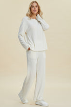 Load image into Gallery viewer, Cable-Knit Long Sleeve Top and Pants Set (multiple color options)
