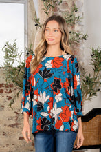Load image into Gallery viewer, Printed Boat Neck Blouse
