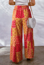 Load image into Gallery viewer, Drawstring Printed Wide Leg Pants (multiple color/print options)
