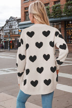 Load image into Gallery viewer, Heart Button Down Long Sleeve Cardigan (multiple color options)
