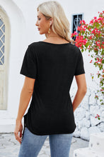 Load image into Gallery viewer, Ruched Square Neck Short Sleeve Top (multiple color options)
