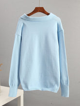 Load image into Gallery viewer, Johnny Collar Long Sleeve Top and Pants Sweater Set (multiple color options)
