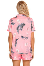 Load image into Gallery viewer, Printed Button Up Short Sleeve Top and Shorts Lounge Set  (multiple color/print options)
