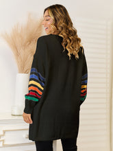 Load image into Gallery viewer, Striped Open Front Dropped Shoulder Cardigan (multiple color options)
