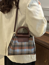 Load image into Gallery viewer, Contrast Plaid Trapezoid Shape Crossbody Bag (multiple color options)
