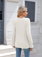 Load image into Gallery viewer, Lace Detail V-Neck Long Sleeve Top (multiple color options)
