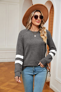 Round Neck Long Sleeve Top (multiple color options)