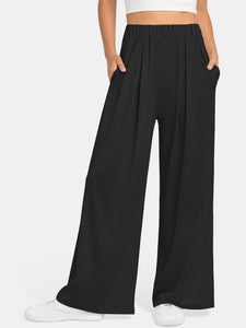 Elastic Waist Wide Leg Pants (multiple color options)