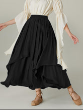 Load image into Gallery viewer, Smocked Waist Band Ruched Layered Skirt (multiple color options)
