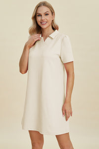 Texture Short Sleeve Dress (multiple color options)