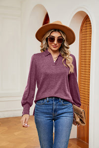 Johnny Collar Long Sleeve Top (multiple color options)