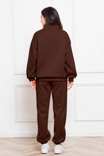 Load image into Gallery viewer, Half Zip Long Sleeve Sweatshirt and Pants Set (multiple color options)
