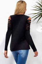 Load image into Gallery viewer, Cutout Round Neck Long Sleeve T-Shirt
